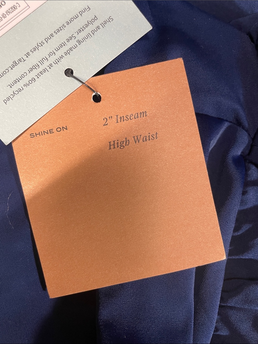 Shade & Shore High Waist Swim Lounge Shorts Sleek Navy Woman’s XS (0-2) | NWT - Picture 4 of 4
